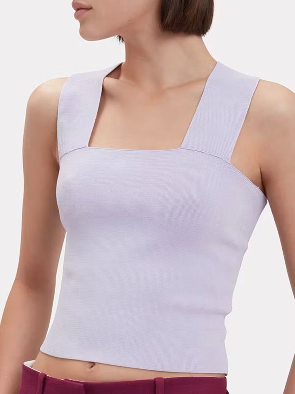 ALC Lia Purple Sculpted Crop Top XS